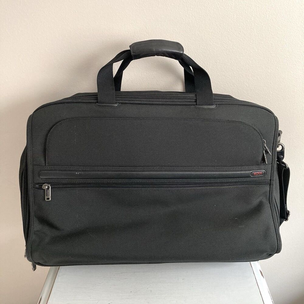 Tumi 22" Expandable Carry On Suitcase 2-Way Split Luggage Messenger Shoulder Bag